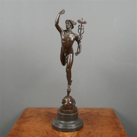 vintage bronze flying hermes statuette|Hermes Mercury Sculpture .